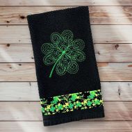 Lucky Shamrock Towel (Black)