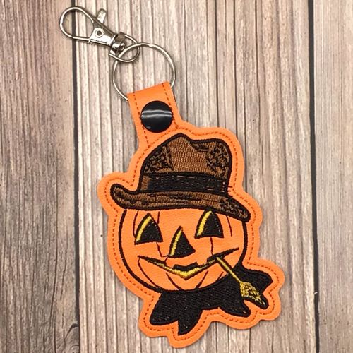 Pumpkin Scarecrow Key Ring